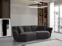 3-zitsbank van Teddy-stof Antraciet DILARA L 275 cm x H 80 cm x D 100 cm - Thumbnail 1