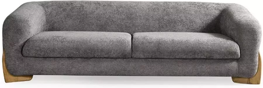 3-zitsbank van Teddy-stof Grijs IDILA L 245 cm x H 71 cm x D 102 cm