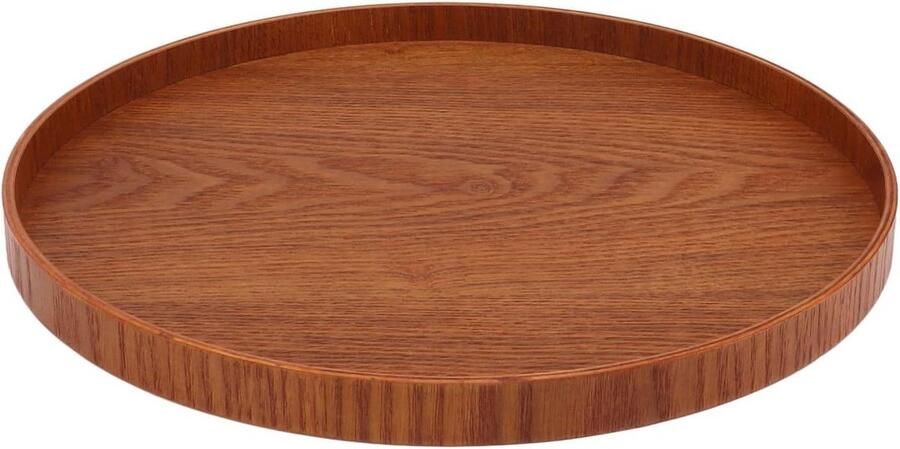 30 cm rond houten koffietafel dienblad voor café kantoor eettafel donkerbruin