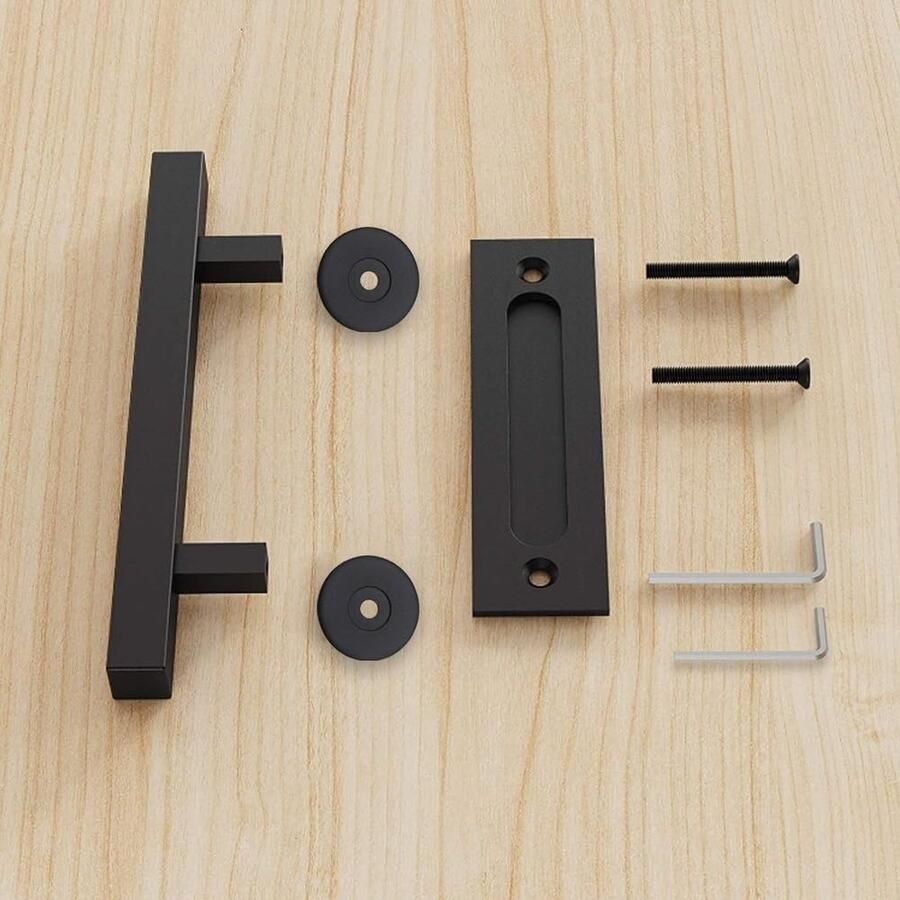 30 cm schuifdeurgreep zwarte schuurdeurgreep deurgreep schuifdeurbeslag voor kastdeuren tuinhuisjes rechthoekig