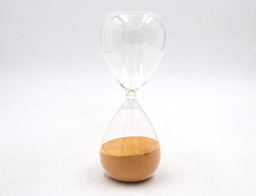 30-minuten zandloper glas 19 cm ideaal voor meditatie