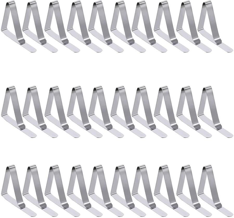 30 Pieces Tablecloth Clips Stainless Steel Table Clamp Table Clamp for Dining Table Picnic Party