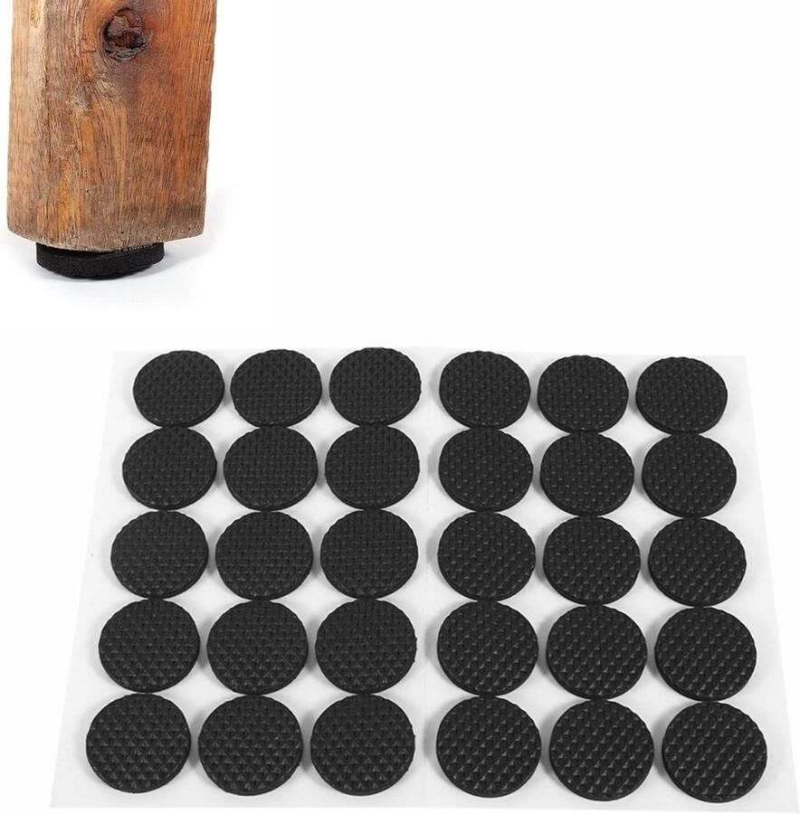 30 stuks antislip meubels pads ronde stoel voeten pads zelfklevende rubberen pads hardhouten vloerbeschermer