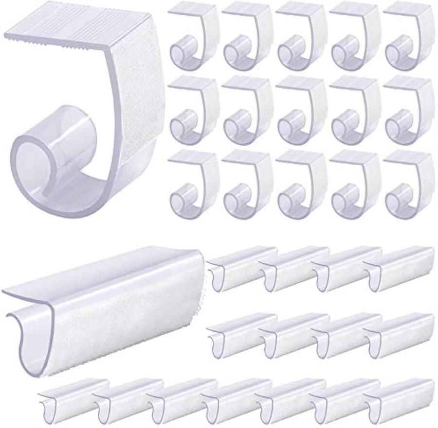 30 stuks 2 soorten plastic tafelkleed clips tafelkleed clips tafel plinten clips met haak en lus voor binnen buiten bruiloft feest picknick evenementen