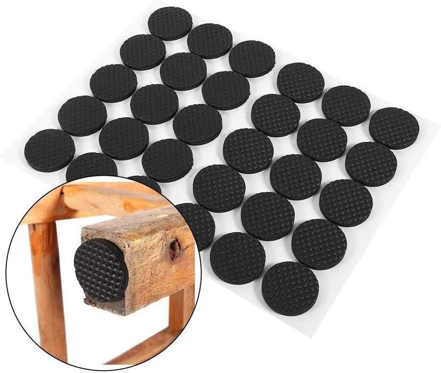 30 stuks antislip glijders viltglijders zelfklevend meubelbescherming voor tegels en houten vloeren 25 mm