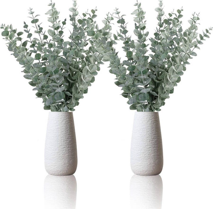 30 stuks eucalyptus kunstmatige eucalyptus plant decoratie eucalyptus kunstmatige tak bladeren kunstmatige eucalyptus plant voor bruiloften feest tafel decoratie thuis