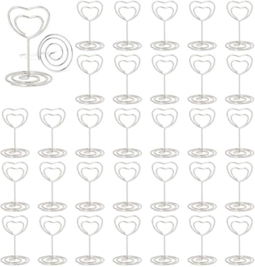 30 Stuks Naamkaarthouders voor Tafel Fotoclip Houder met Voet Perfect voor Bruiloften Feesten en Verjaardagen