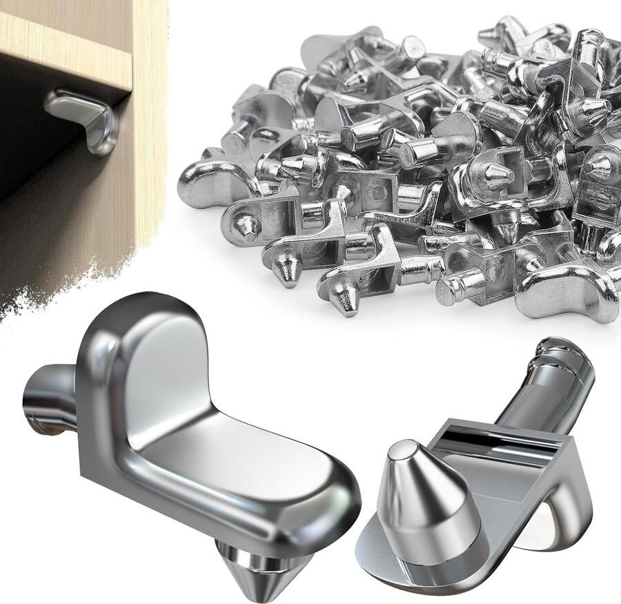 30 stuks plankdragers 5 mm L-vorm inlegplankhouder metalen plankdrager bevestiging voor inlegplanken kledingkast kast rek kastwand meubels