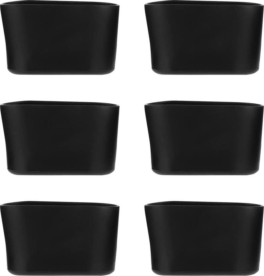 24 stuks ovale siliconen stoelpootdoppen meubelpoten bekleding vloerbeschermers zwart 20 x 40 mm