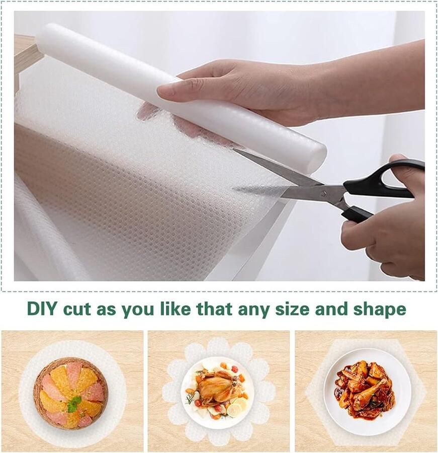 30 x 500 cm lademat transparant niet-klevende antislipmat 30 cm breed EVA-convexe ladematten op maat te snijden antislip keuken inlegzolen voor kasten schoenenkast koelkast