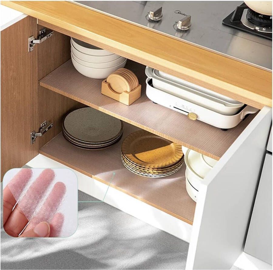 30 x 500 cm lademat transparante niet-klevende antislipmat 30 cm breed Eva convexe ladematten op maat te knippen antislip keukenplanken voor kasten schoenenkasten koelkast