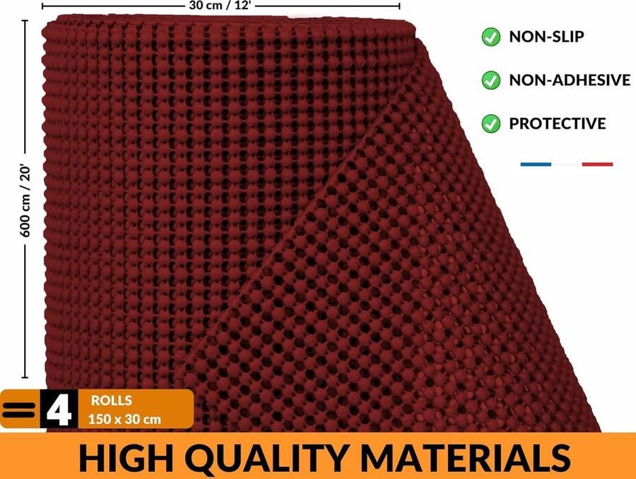 30 x 600 cm keukenlademat van EVA rol ladebescherming antislip zelfklevend ladebescherming voor keuken rek kast camper rood
