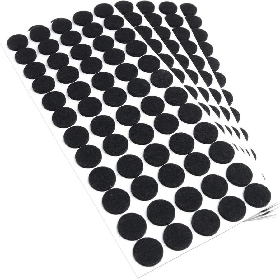 300 x zelfklevende viltglijders Zwart ø 20 mm Rond Viltglijders voor meubels met een dikte van 3.5 mm Meubel- en vloerbescherming