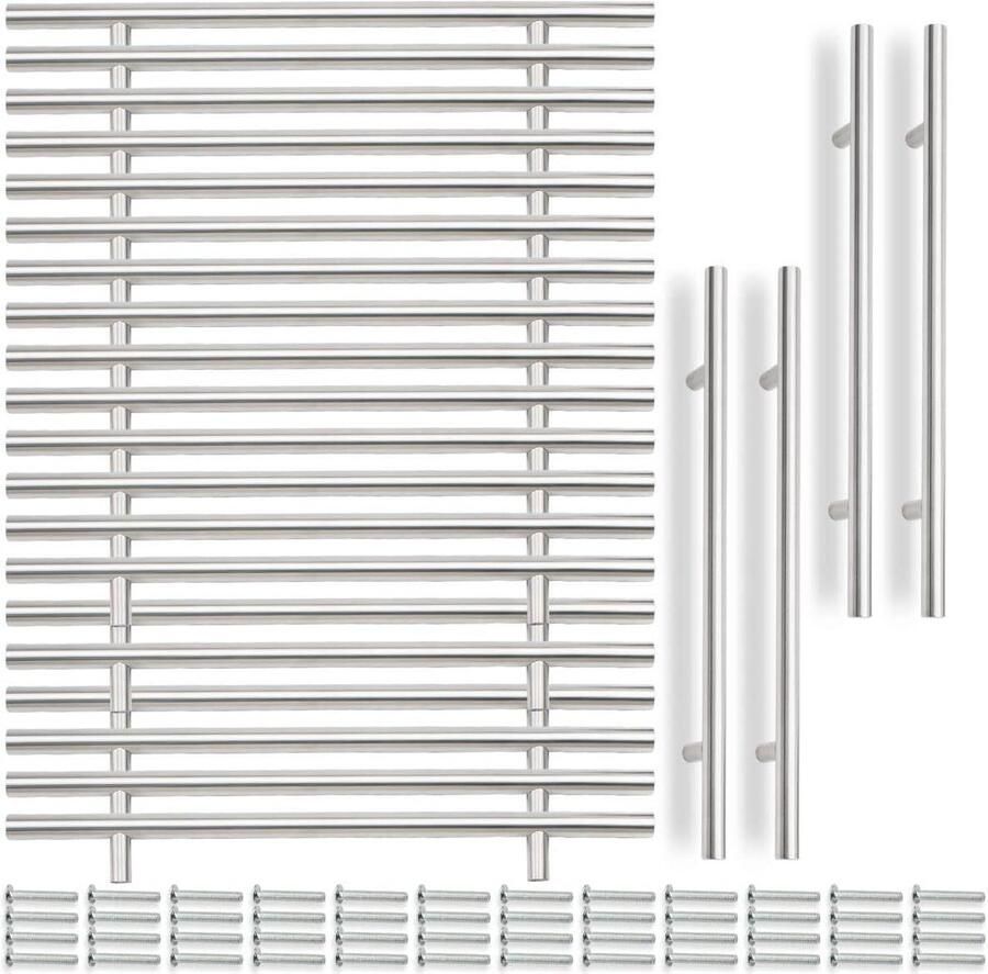 300MM Geborsteld Nikkel Kast Pull Handgrepen 24 Stuks (192MM Gat Center) Roestvrij Staal