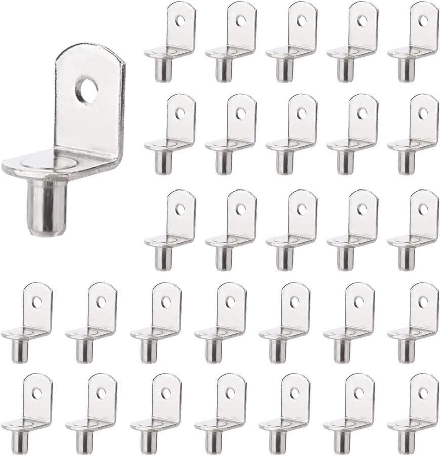 30pcs L Shaped Shelf Support Pins Cabinet Shelf Pins voor Boekenplank Kasten Display Kasten