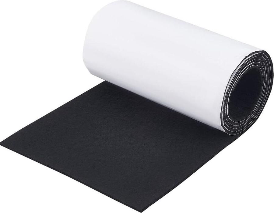 250 x 30 cm zwart zelfklevend vilttapijt meubelkussen 5 mm dik muren en hardhouten vloeren beschermen knutselen en naaien BENECREAT