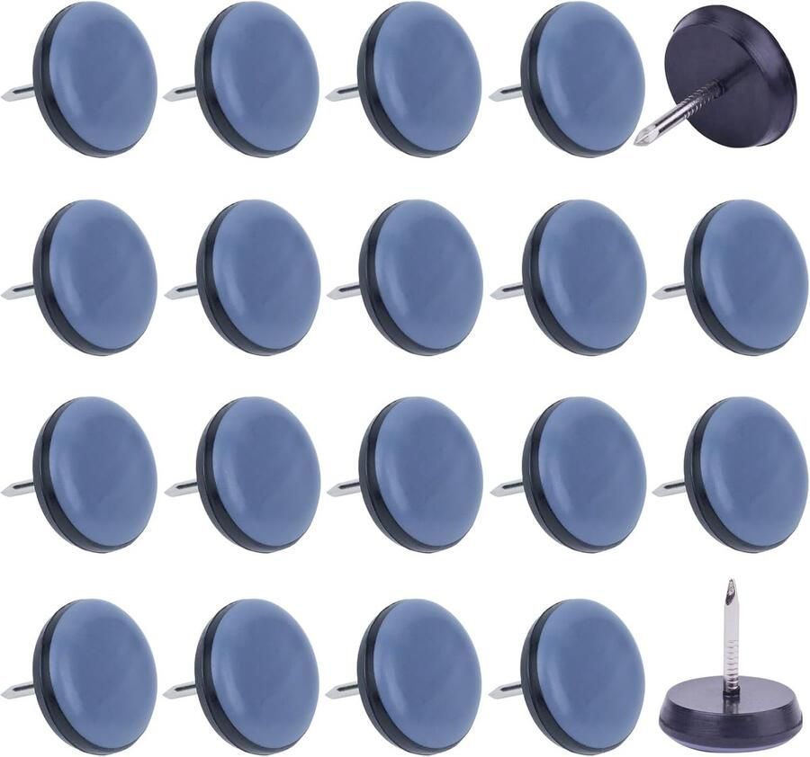 32 Stuks meubelbeschermers Stoelpoot Beschermers Stoelpoot Sokken Anti-kras Meubelonderzetters Meubelbeschermers met Schroef Vloerbescherming blauw