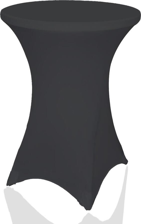 32 x 43 Cocktail Stretch Tablecloth Elastic Spandex Stretch Square Corners White Tablecloths for Weddings Indoor Outdoor DJ Party Garden Banquet Black