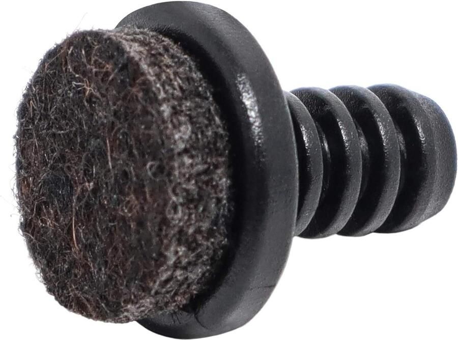 16 x lamellenstoppen met vilt zwart Ø 17 mm set van 16