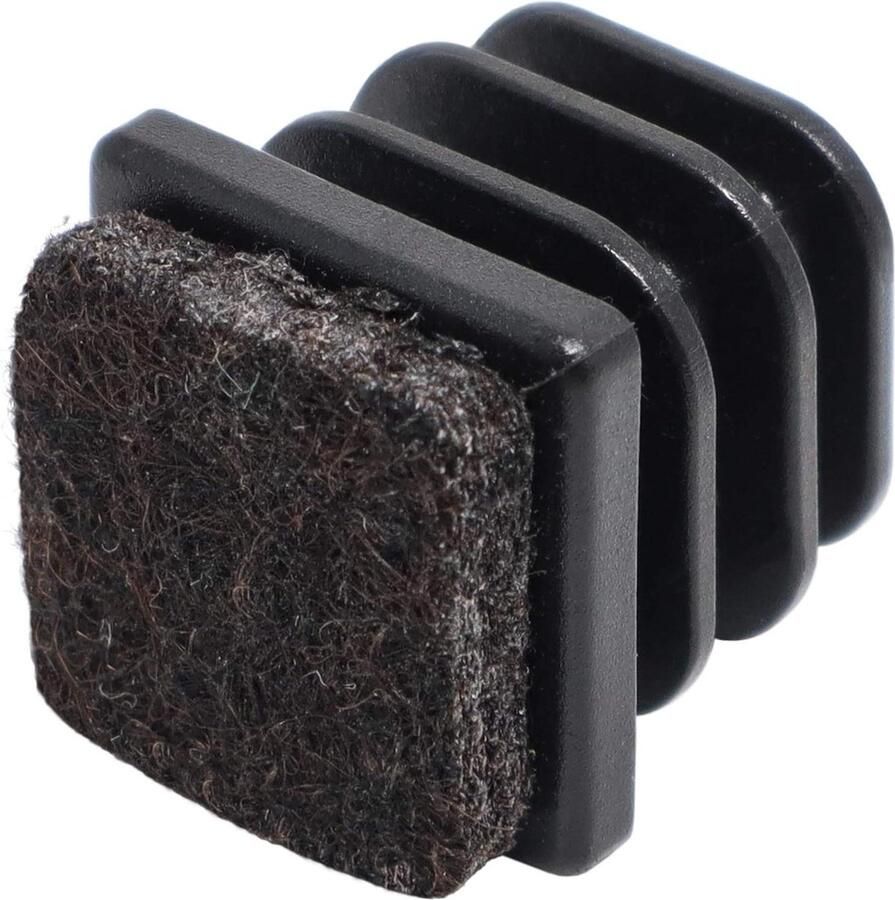 32 x lamellenstoppen met vilt zwart 20 x 20 mm INS-R-F-BL-2020-32