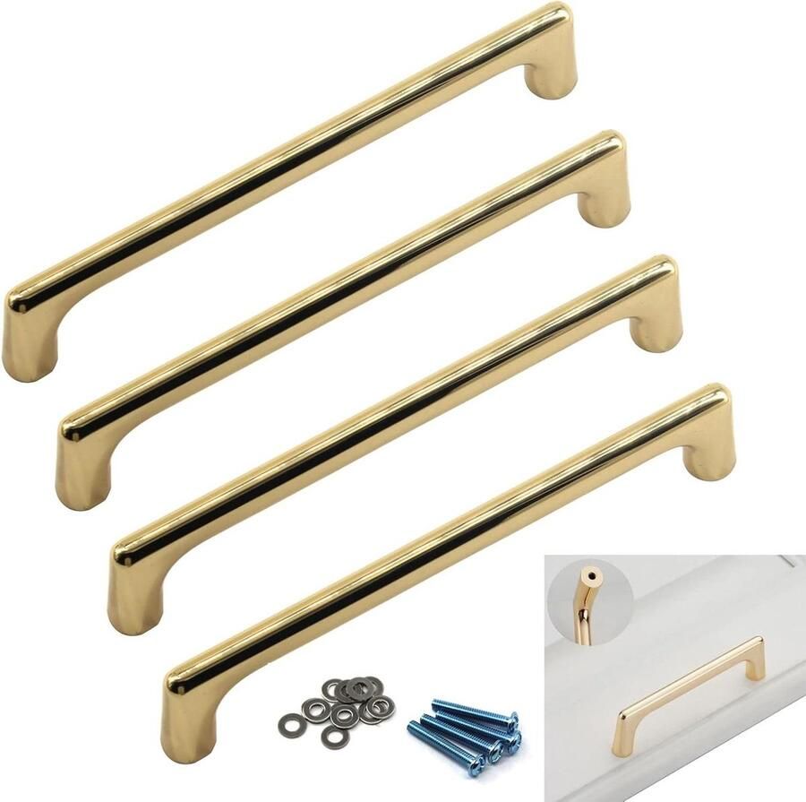 320 mm gouden handvat trek solide zinklegering lade kast handvat keuken kast handvat kast knoppen (4 stuks)