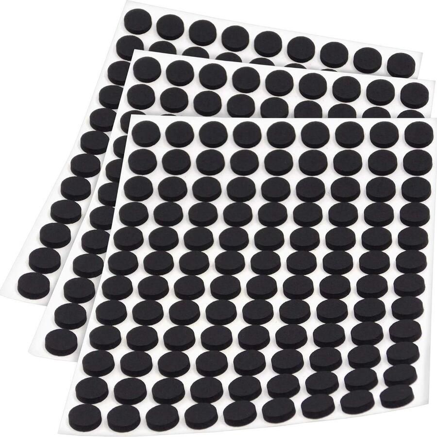 324 x anti-slip pads EPDM zwart Ø 10 mm 25 stuks per verpakking ASP-25-SA-BL-10-108-3