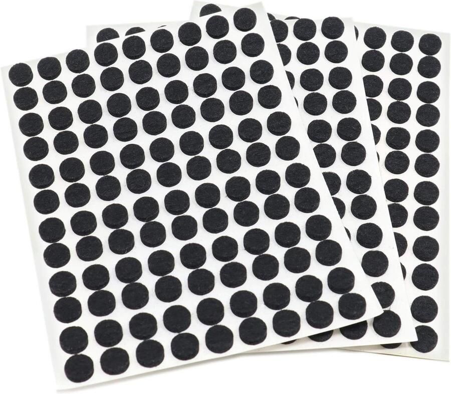 324 x Zelfklevende Viltglijders Zwart ø 10 mm Rond Meubelviltglijders met een dikte van 35 mm Meubel- en vloerbescherming ©