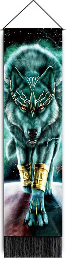 32.5x130cm-Dier Wolf tapijt slaapzaal behang slaapbank handdoek hoes Home schilderij decoratie muur opknoping groot tapijt kinderkamer poster 1