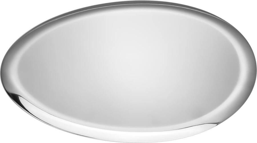 32cm Diameter Zilver Roestvrij Staal Badkamer Dressoir Opbergbak Eivormige Sieraden Cosmetische Lade Multifunctionele Opslag Decoratief Lade
