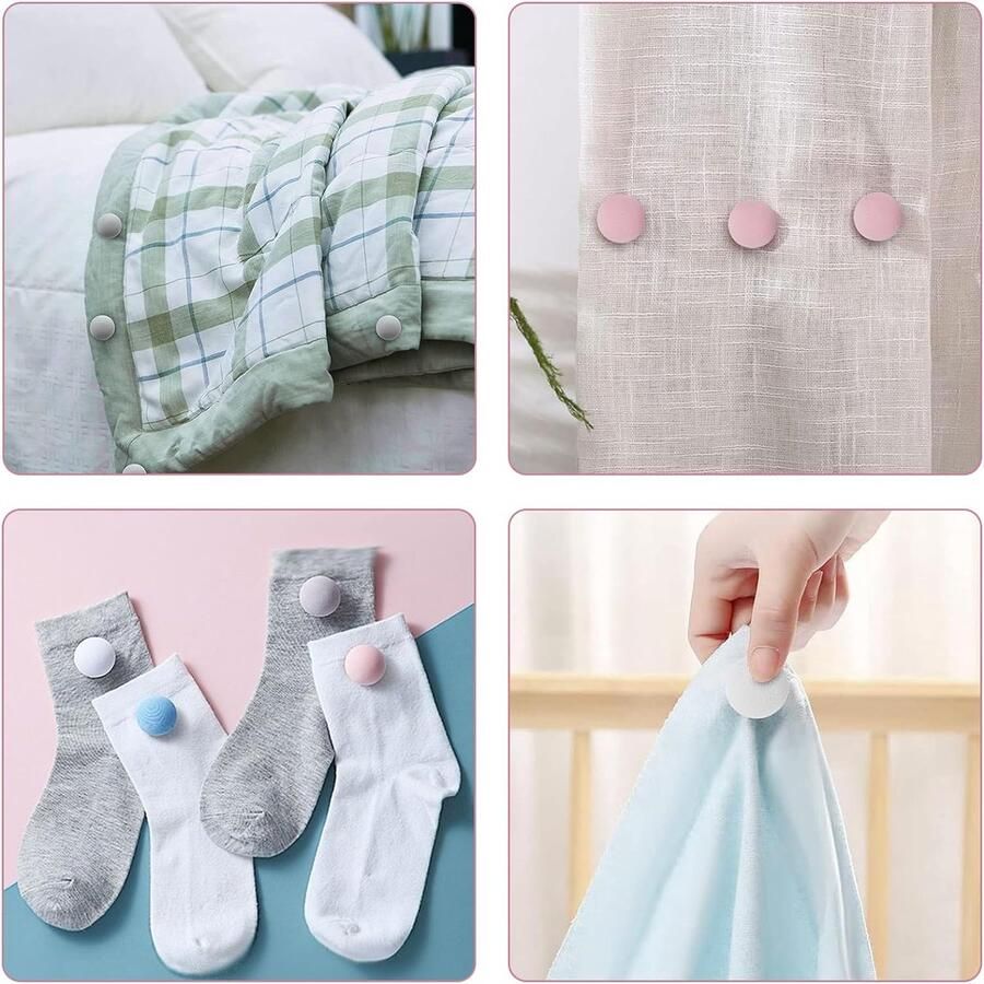 35 stuks dekbedhouders dekbedclips paddenstoel-dekbed klem met knoop voor het organiseren van rommelige lakens gordijnen kleding 5 kleuren