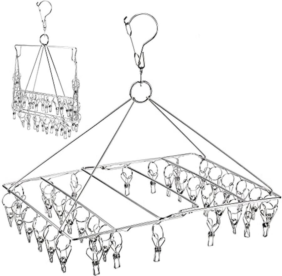 36 clips kleding drogen ruimtebesparende hangers voor sokken ondergoed en babykleding