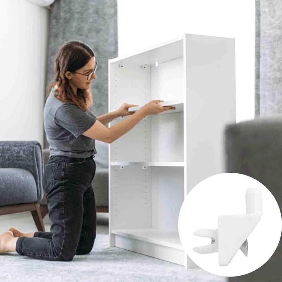 36 Pcs Shelf Racks 90 Degree Thickened Corner Codes Cabinet Bottom Holder voor Schappen en Schroeven