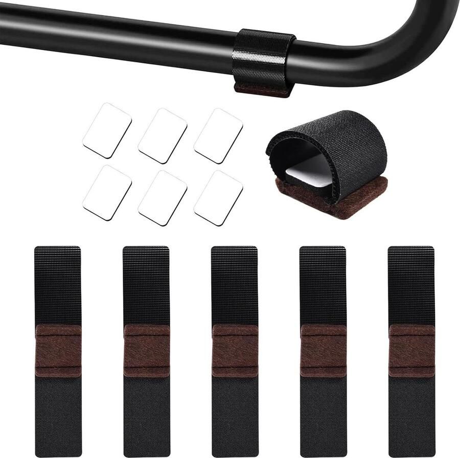 36 stuks vloerbeschermers met klittenbandsluiting voor stoelen viltglijders zelfklevende parketbeschermers geschikt voor sledestoelen meubels vilt pads schommelstoel antislip