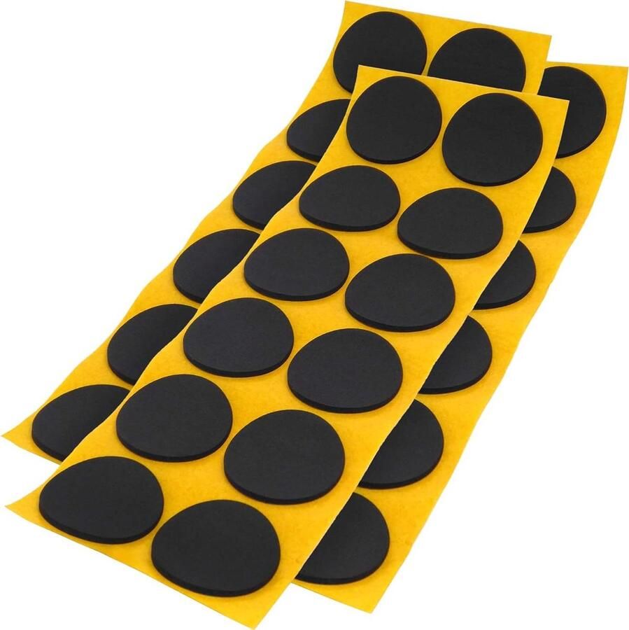 36 x anti-slip pads van EPDM zwart Ø 40 mm Voor Stoelpoten Set van 36