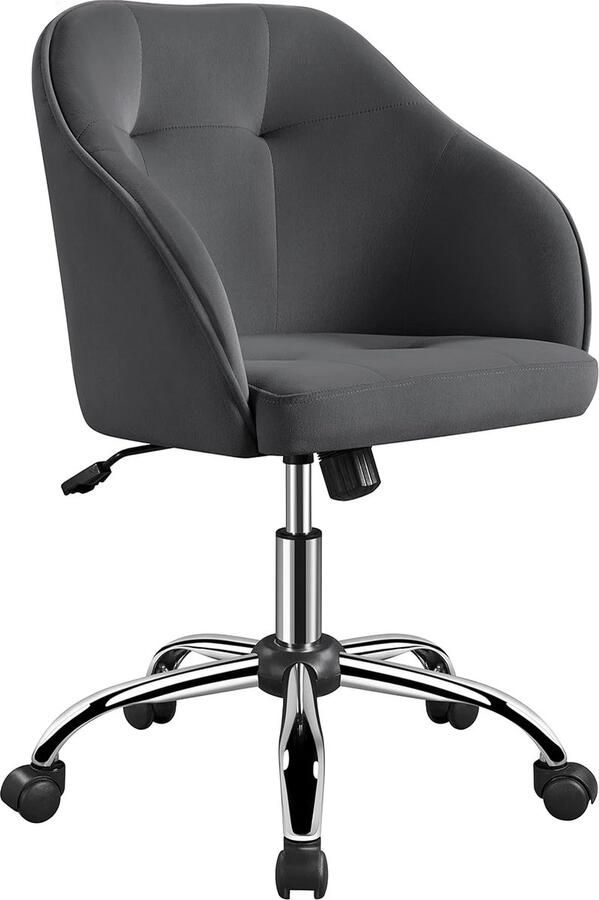 360° draaibare bureaustoel computerstoel met verstelbare zithoogte draaistoel van fluweel voor thuis of op kantoor