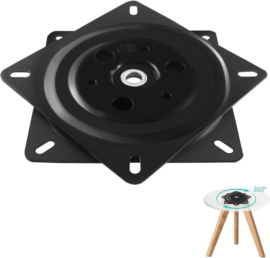 360° draaiplateau Zware belasting Zwart 150 kg draagkracht