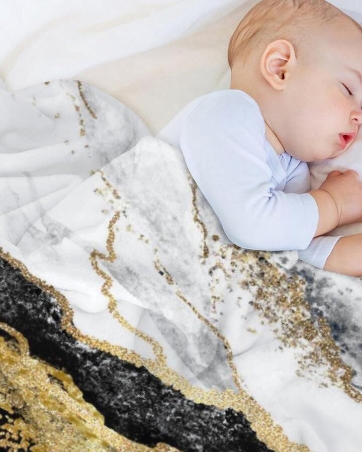 3D-dekens en plaids voor slaapbanken zachte warme pluizige behaaglijke fleece deken voor kinderen en volwassenen slaapkamer bank reizen katten en hondenaccessoires (150 x 200 cm zwart)