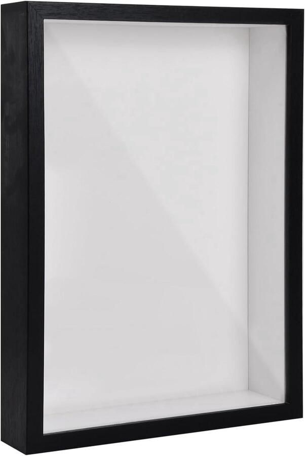 3D-fotolijst A4 voor tafel en muur zwart hout 22 7 x 31 4 cm