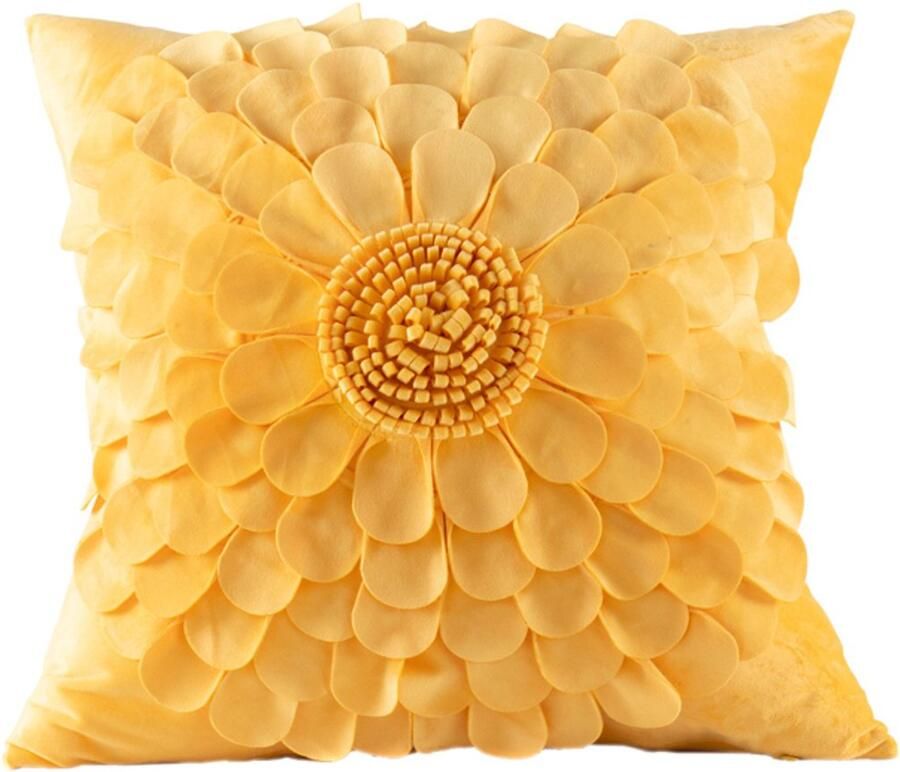 3D-kussenhoes in de vorm van een bloem zachte kussenhoes romantische kussensloop met onzichtbare rits geschikt voor thuisdecoratie bed bank slaapkamer auto decoratieve kussensloop 18x18 inch