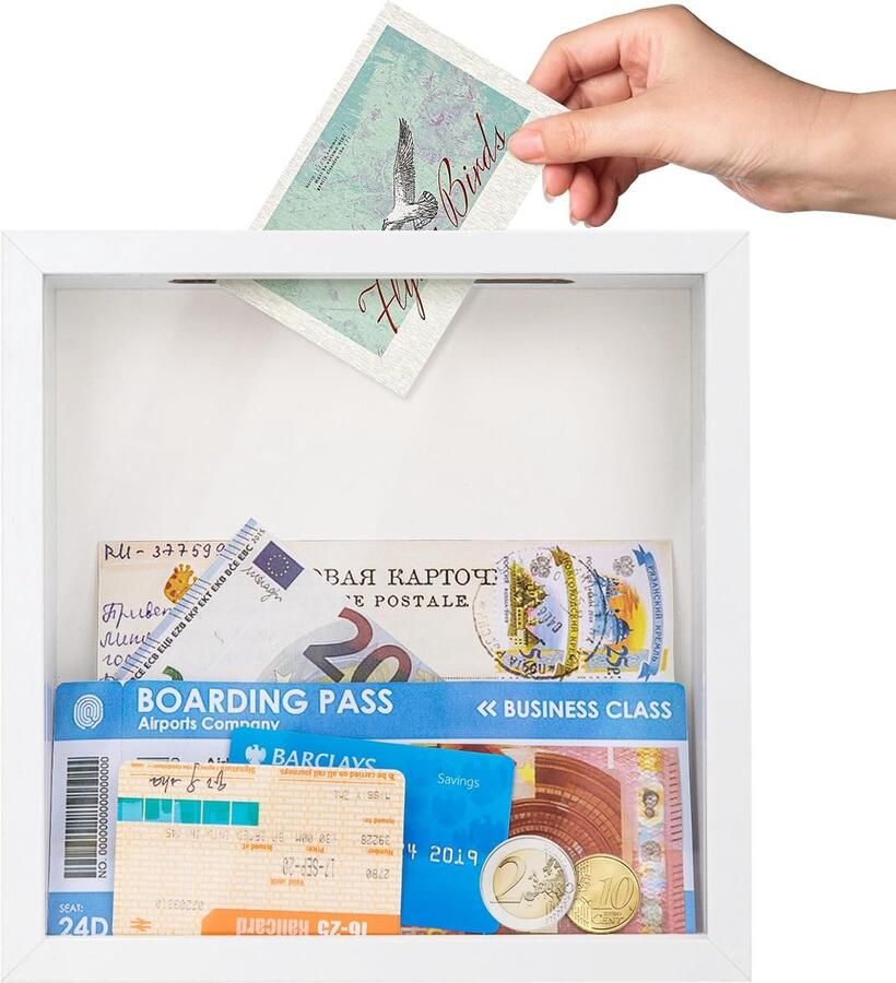 3D Picture Frame voor Vullen 22 x 22 cm 3D Object Frame Diep 3 cm Diepe Lijst voor Muur Bureau Schaduwdoos voor Foto's Objecten Huwelijksboeket DIY Kunstwerken Zwart