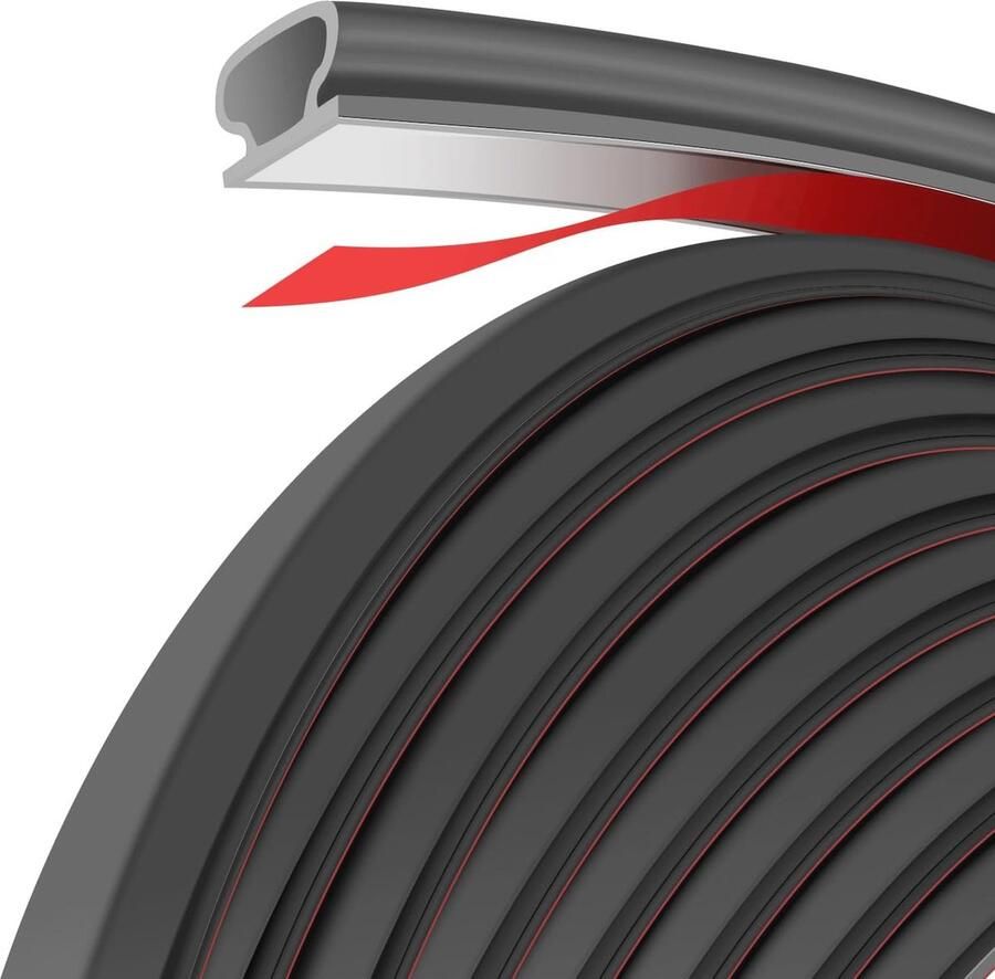 3m Zwarte Deurafdichting Zelfklevende Rubber Strip voor Deur en Raam Isolatie tegen Geluid Wind en Water