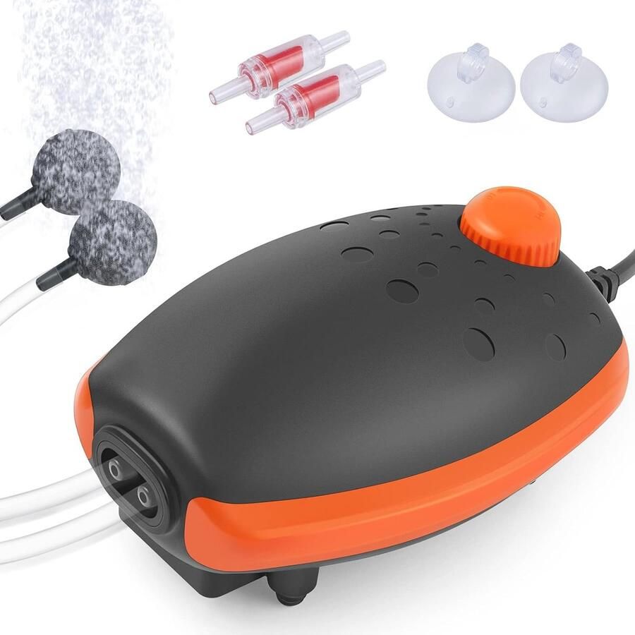 3W Stille Aquariumluchtpomp 300 L u Krachtige Beluchter voor Aquaria tot 450 Liter