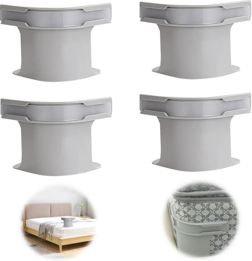 4 bevestigingsclips lakenhouder antislip matrasclips fixeer lakens om te voorkomen dat lakens verschuiven geschikt voor de meeste matrassen en lakens (14*10*8 5 cm grijs)