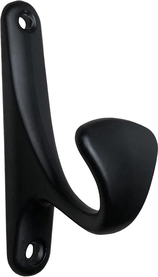 4-delige badkamerhaak wandkledinghaak aan de zijkant van de garderobe kledinghanger en hoedhaak achter de deur metalen haak voor het opbergen van kleding in de slaapzaal wandbeugel voor het ophangen van badjassen en handdoeken (mat zwart)