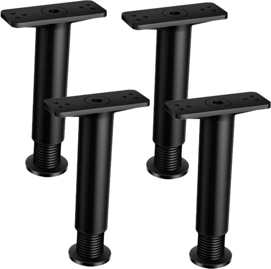 4-delige bedframepoten Verstelbare bedframepoten Bedframe middenlat zware poten Plastic poten zijn net zo sterk als staal Geschikt voor kingsize bedden banken tafels dressoirs stoelen