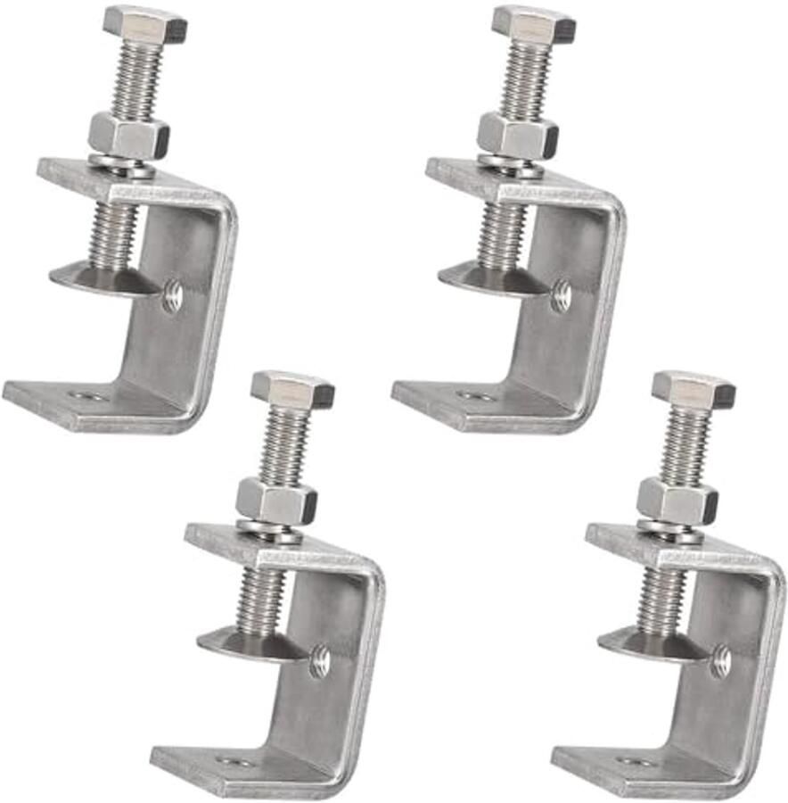 4-delige C-klemset van roestvrij staal voor houtbewerking 25-42 mm