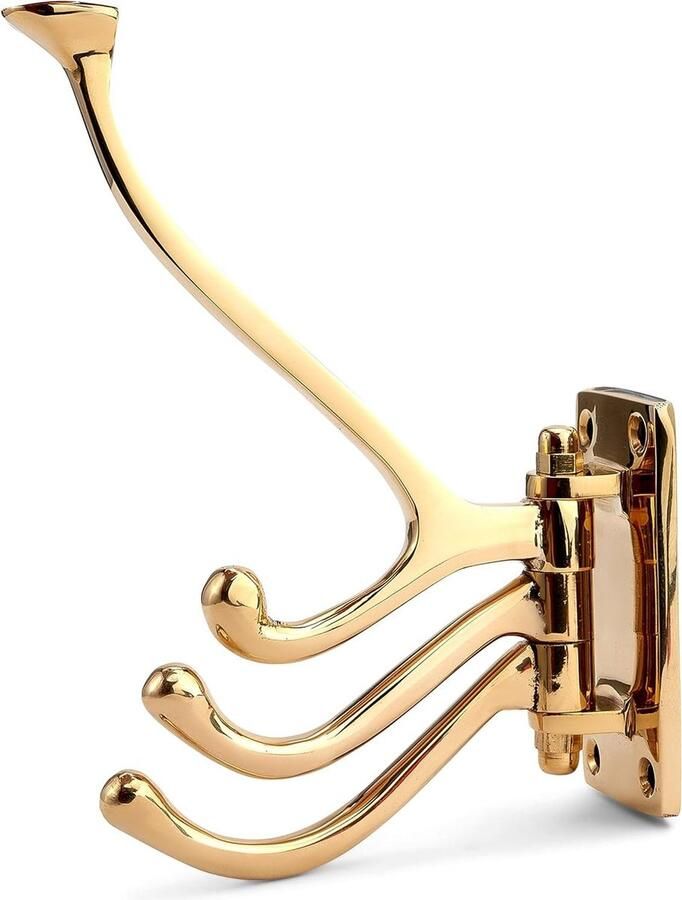 4-delige draaibare kapstokhaak massief messing goud maritieme kapstokhaak 11613 kopen online kapstok hangend met plank