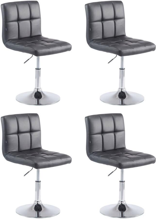 4-delige Loungeset Comfortabele Stoelset Kunstleder Snel Reinigbaar Design