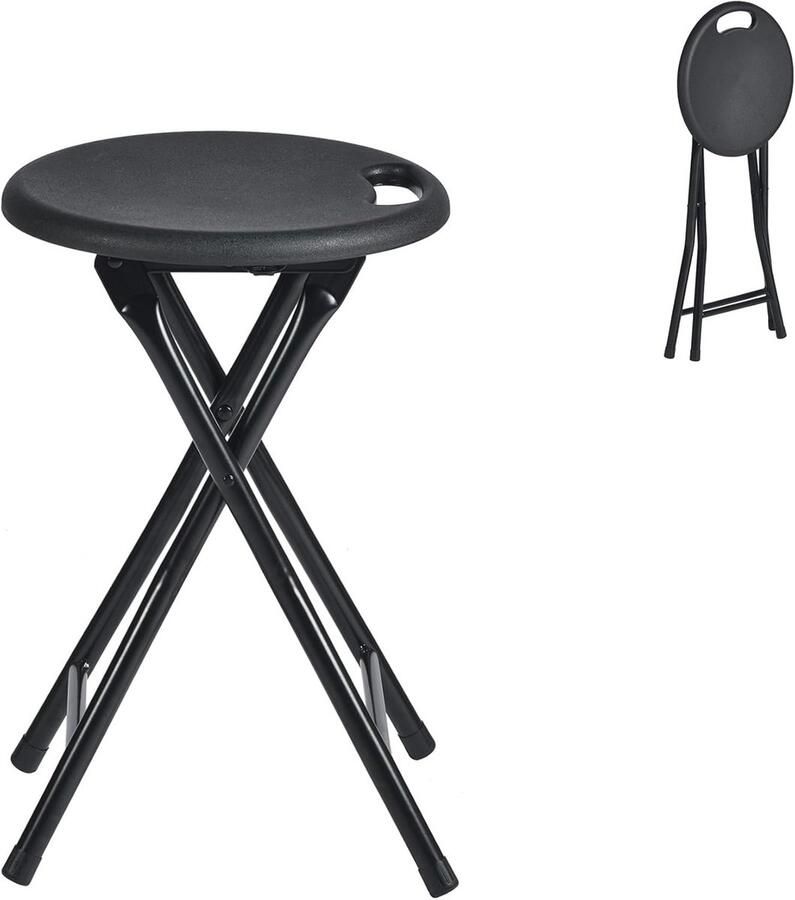 4-delige opvouwbare kruk set voor binnen en buiten ruimtebesparend en draagbaar