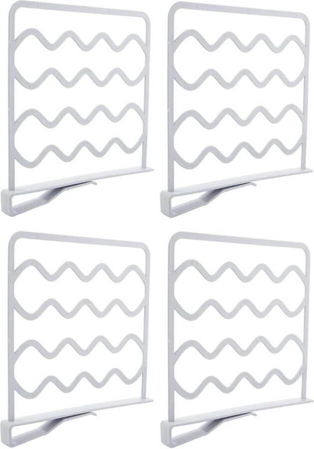 4-delige plankverdeler kledingkastorganizer kastverdeler plankverdelerset voor opslag en organisatie in slaapkamer badkamer keuken en kantoorplanken - Foto 2